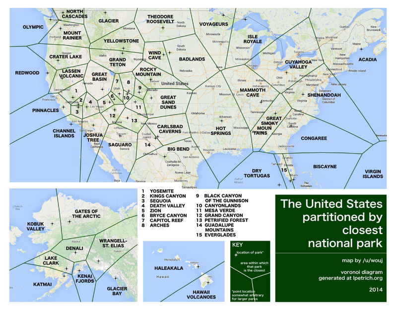 Illustration for article titled Find The Closest National Park With This Handy Map